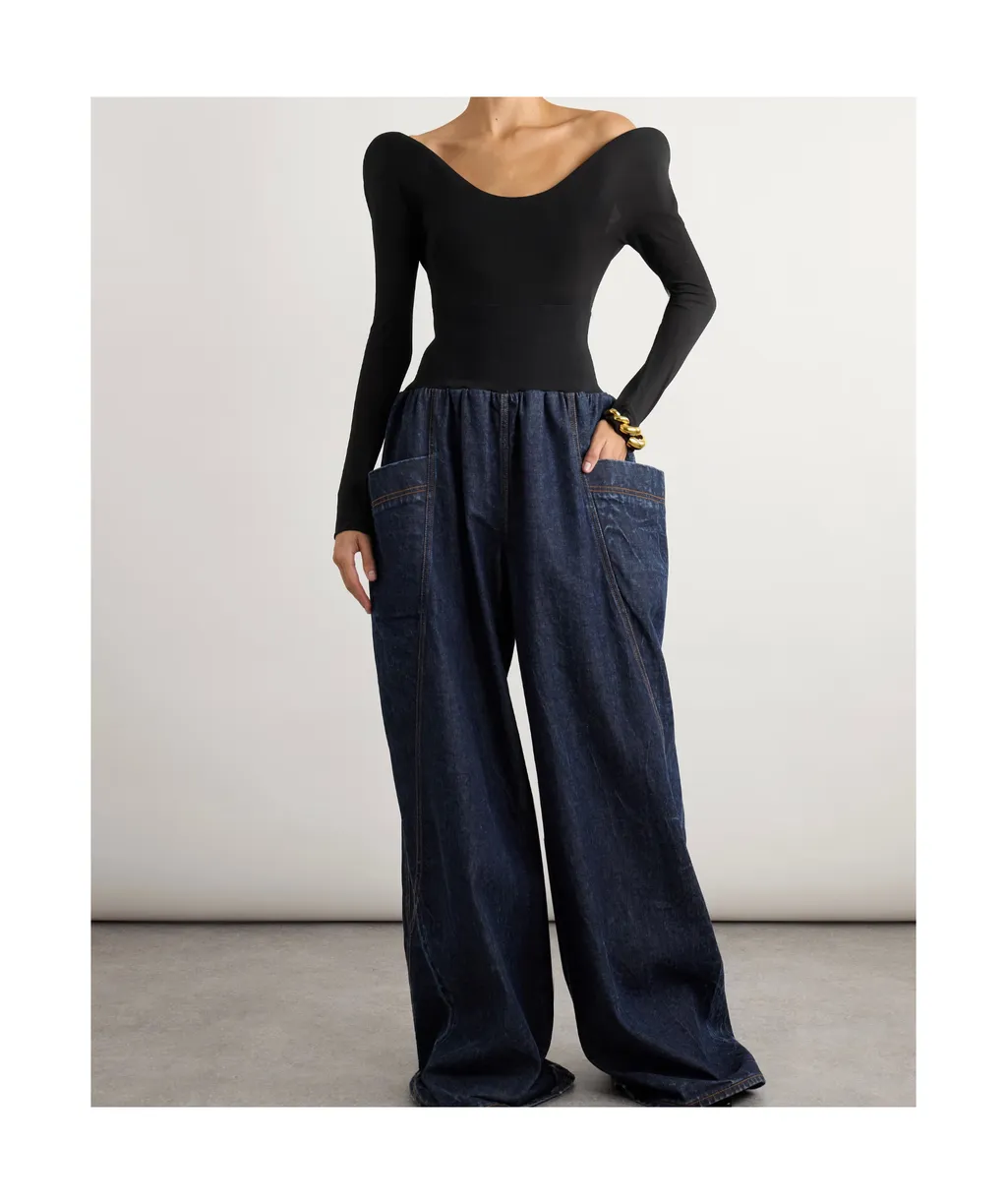 Backless Padded Knitted Bodysuit