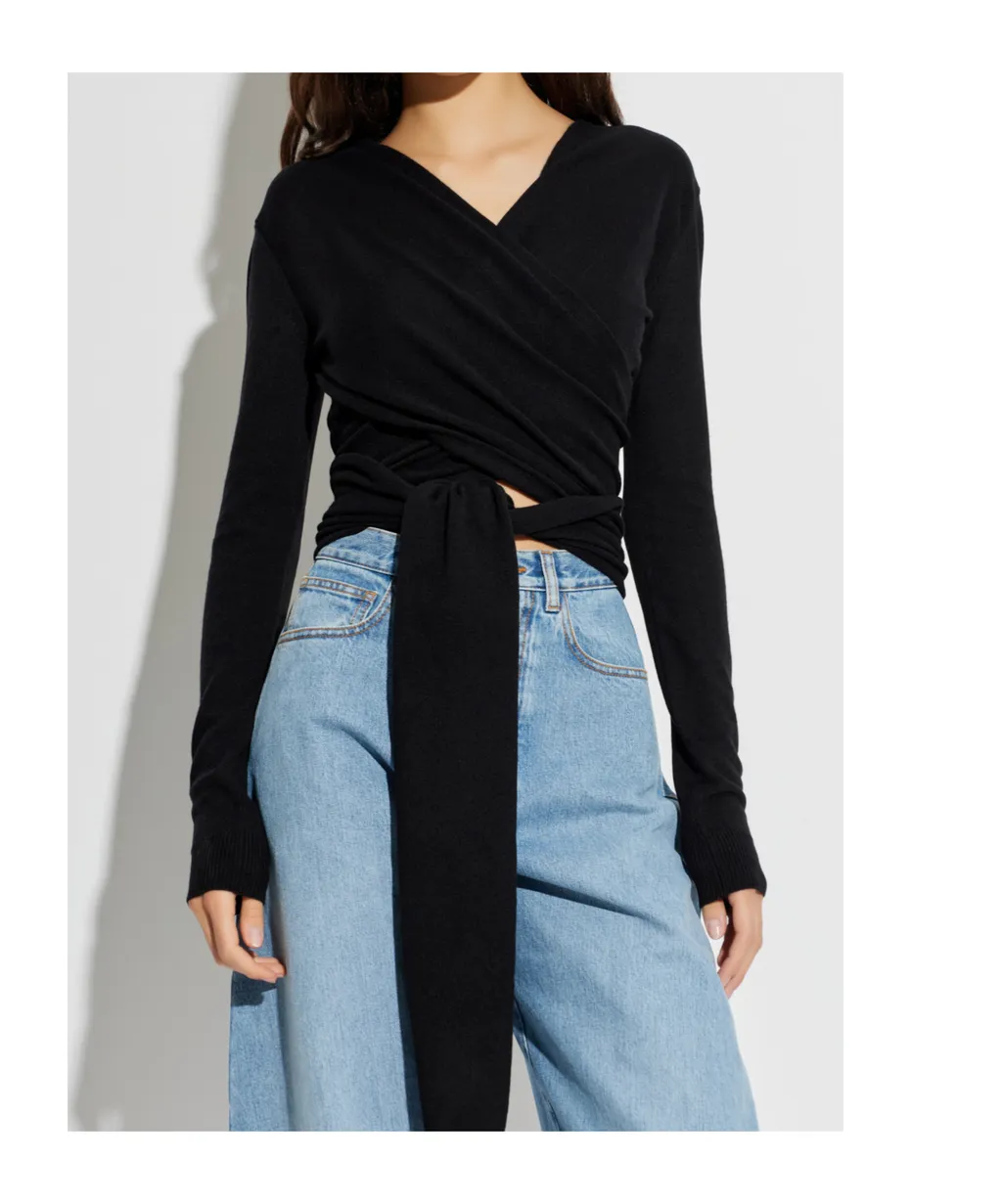 V-Neck Wrap Top