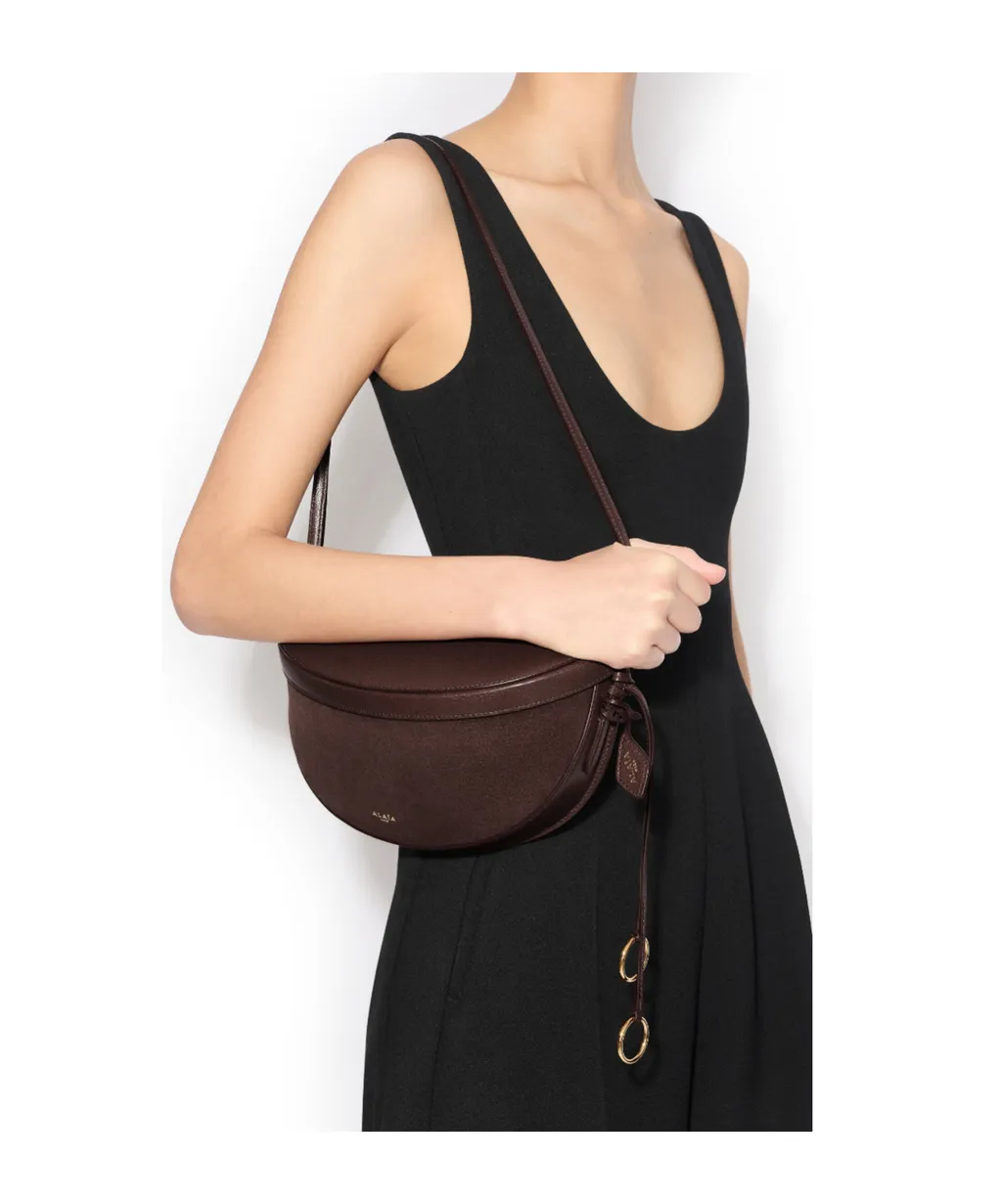 Hip East West Bi-Material Bag In Leather