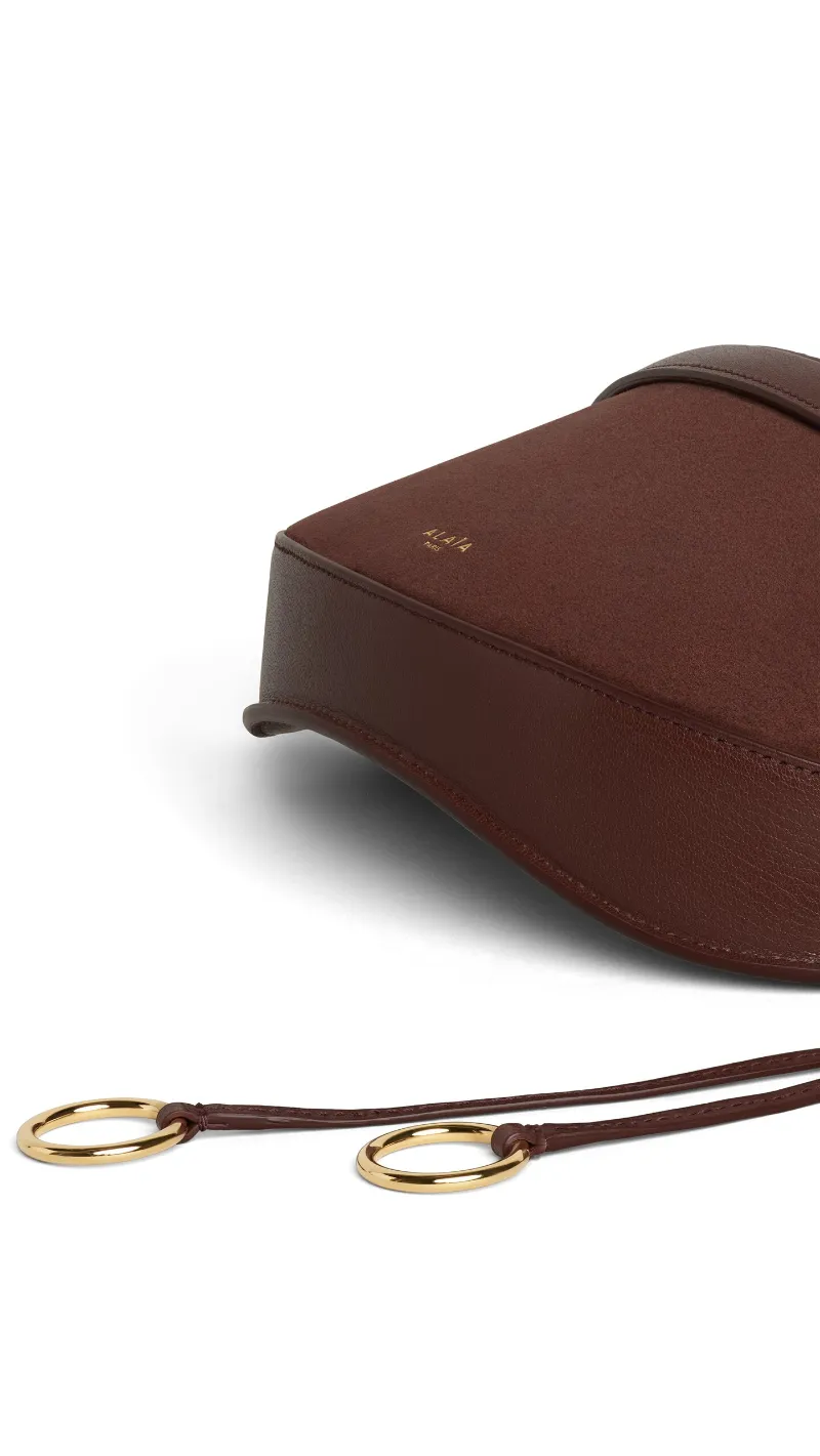 Hip East West Bi-Material Bag In Leather