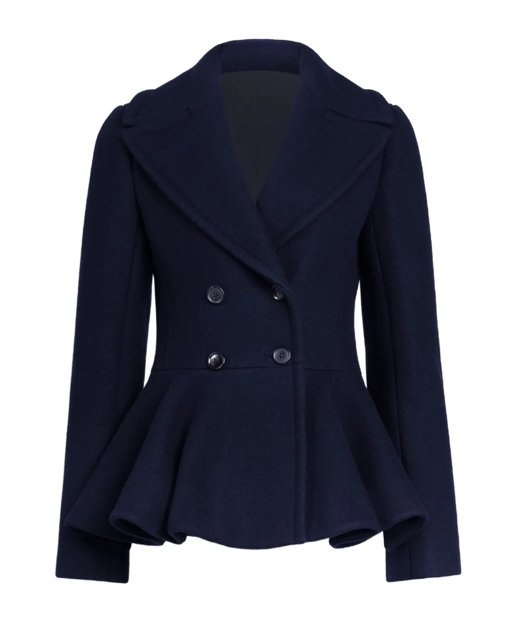 Peplum Wool Caban
