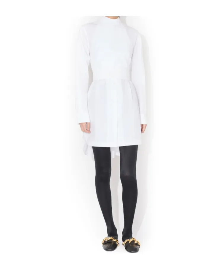 Wrap Cotton Poplin Dress