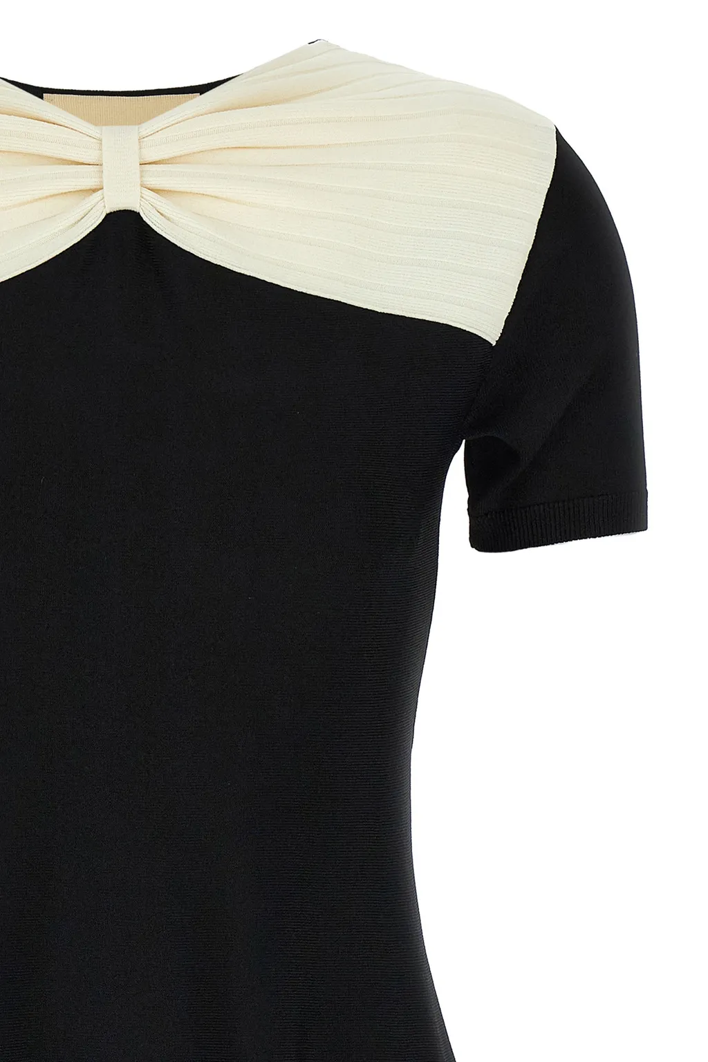 Valentino	Bow Detailed Short-Sleeved Mini Dress
