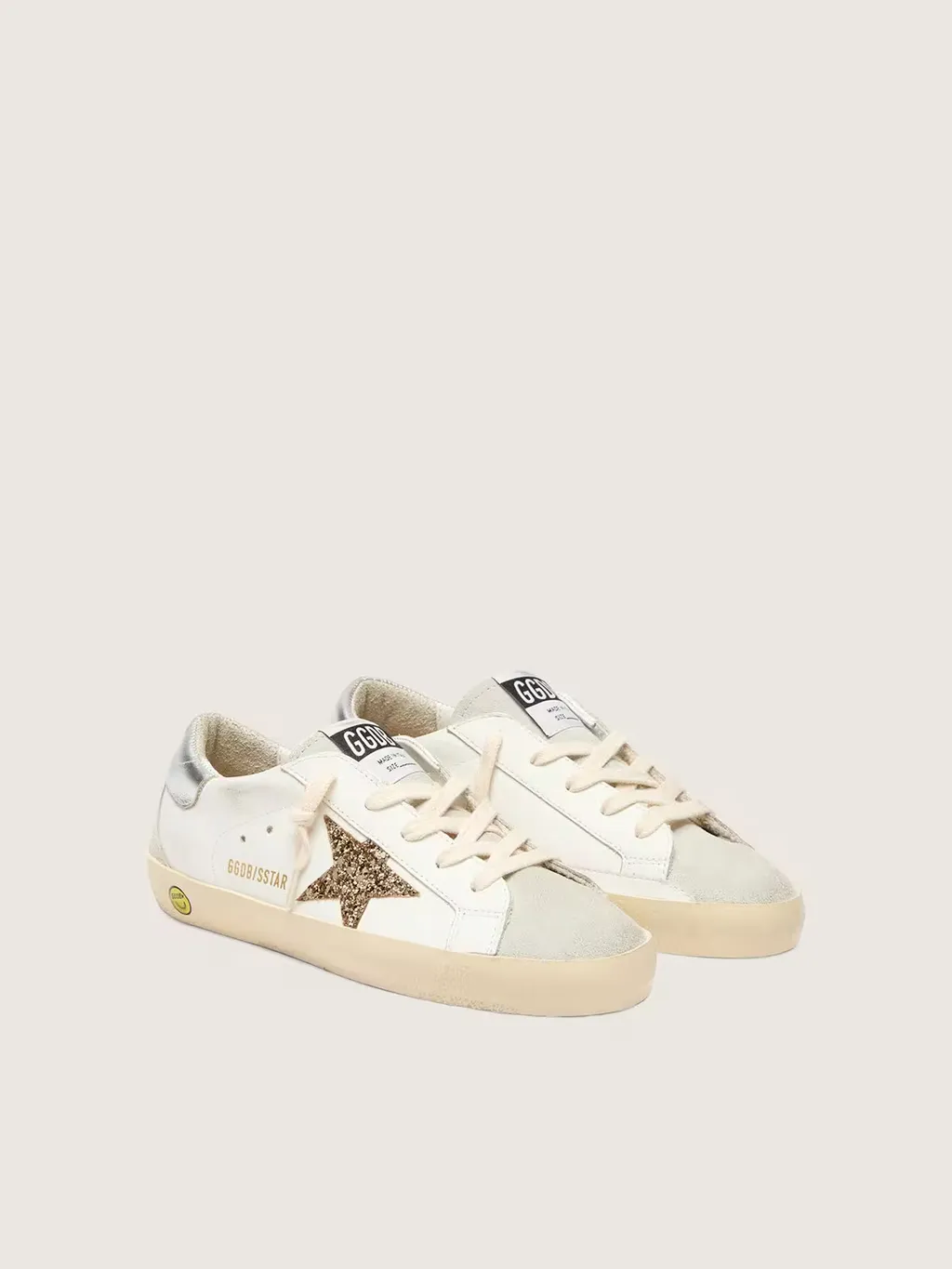 Golden Goose Kids Superstar Glittered Low-Top Sneakers