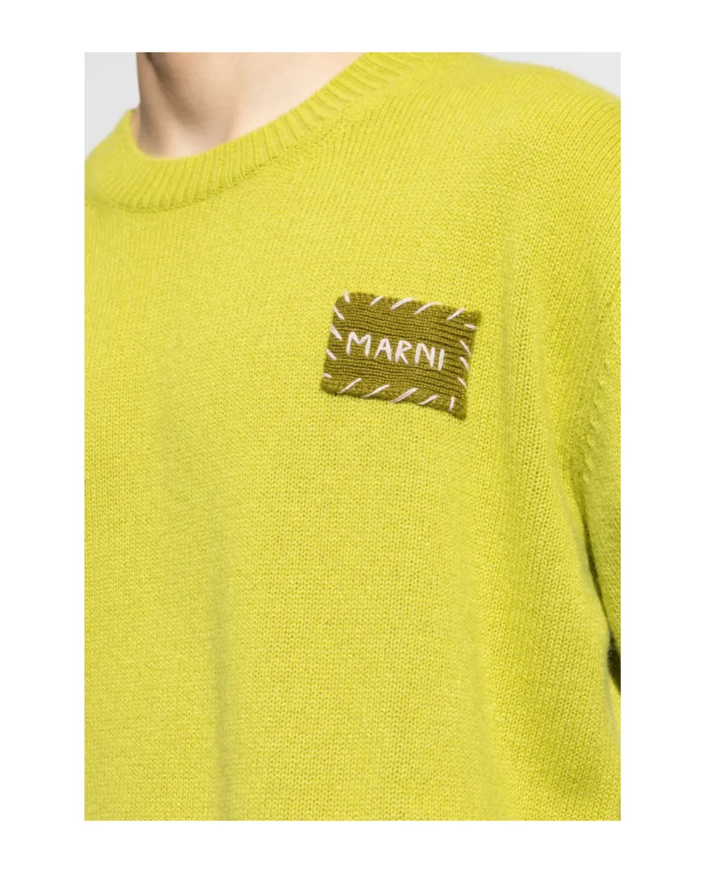Marni Logo Patch Crewneck Jumper