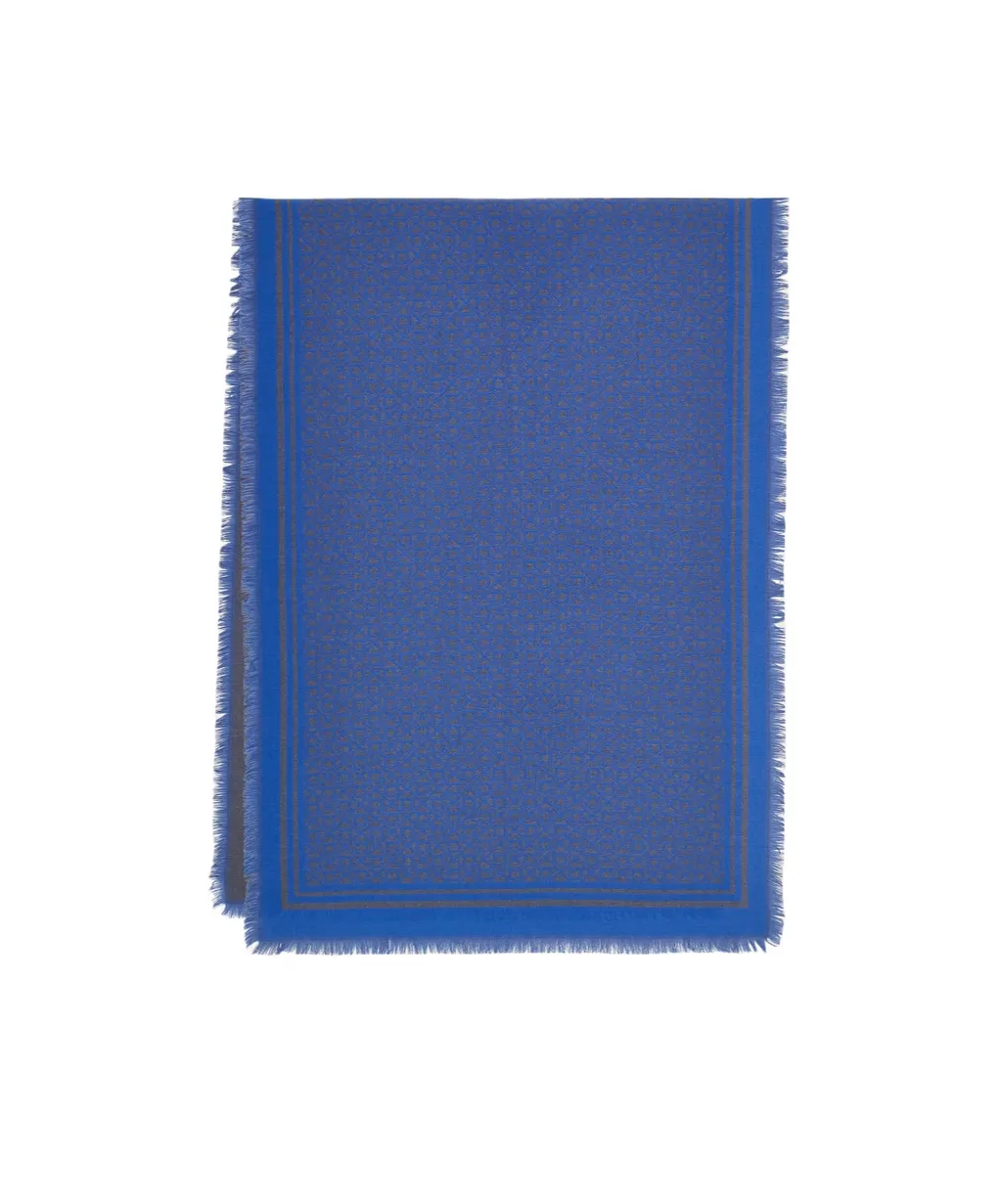 Ferragamo Fringed Hem Gancini Scarf