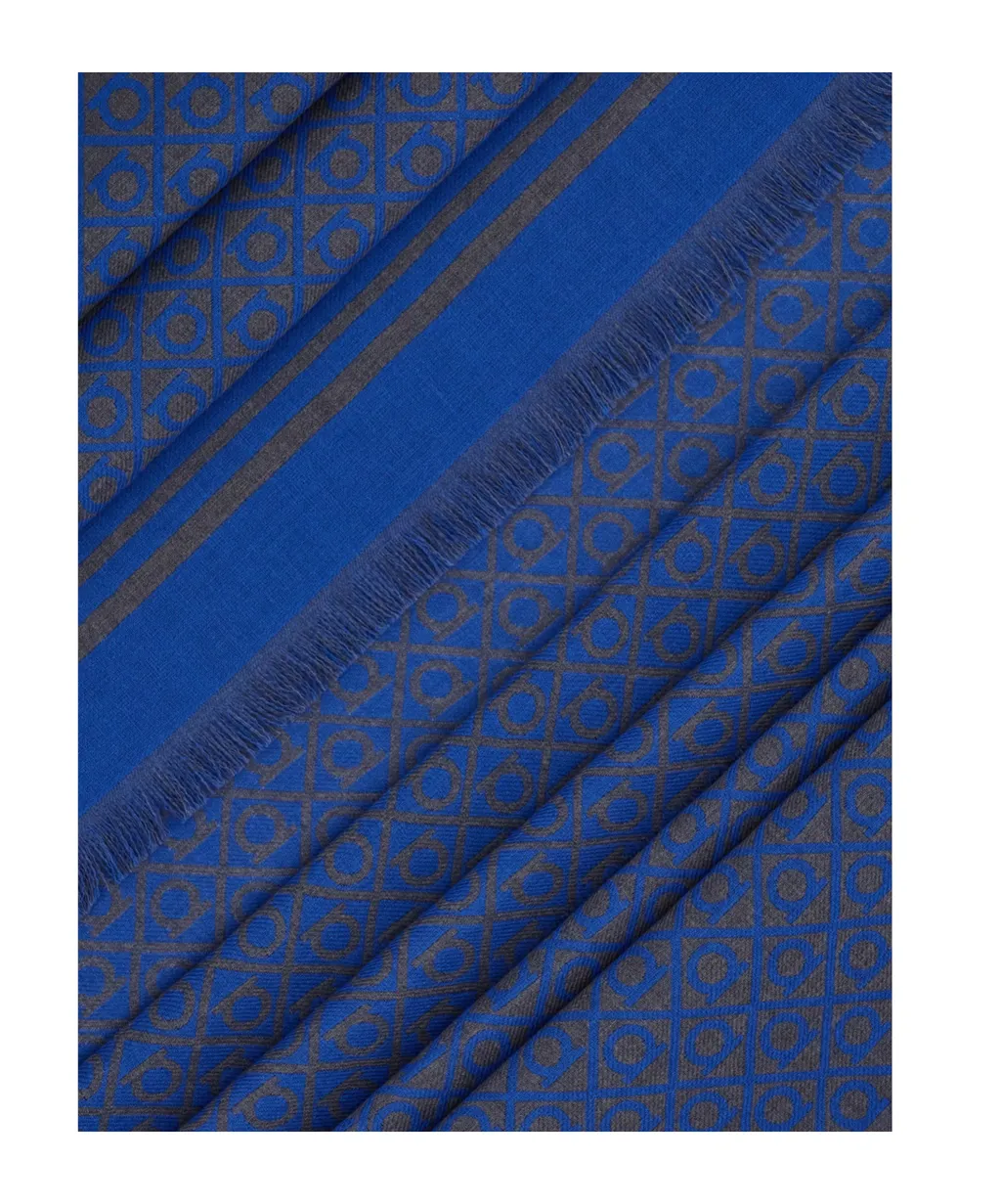 Ferragamo Fringed Hem Gancini Scarf