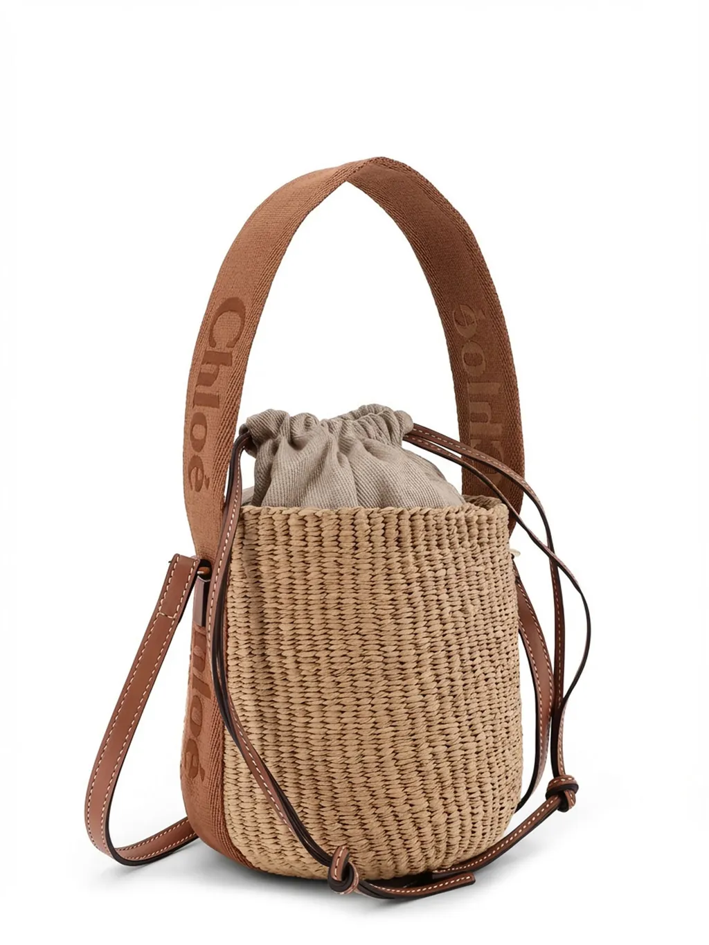 Chloé Woody Drawstring Small Basket Bag