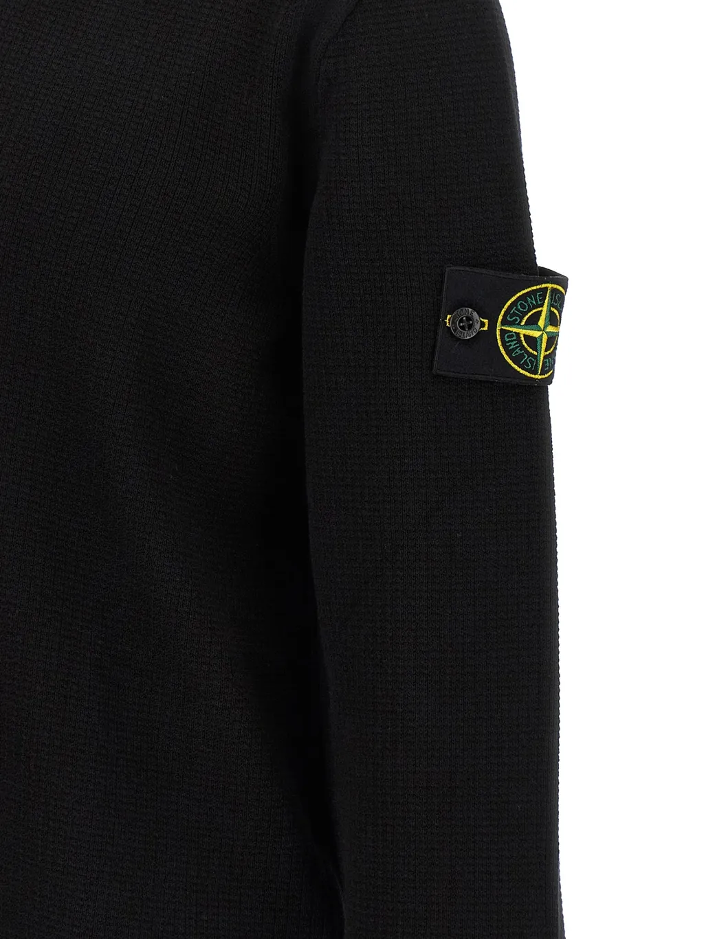Stone Island Long-Sleeve Knit Polo Shirt