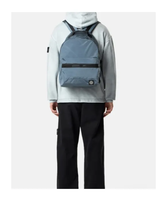 Stone Island Logo Patch Zipped Backpack