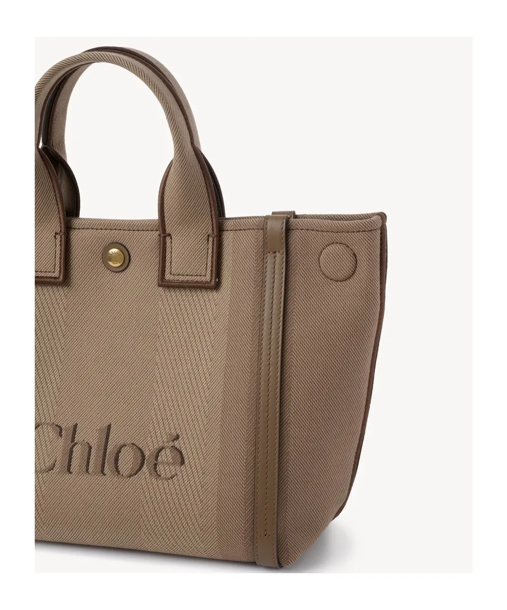 Chloé Carry Logo Detailed Small Tote Bag
