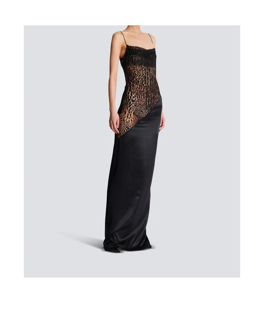 Balmain Flowing Spaghetti Strap Dress