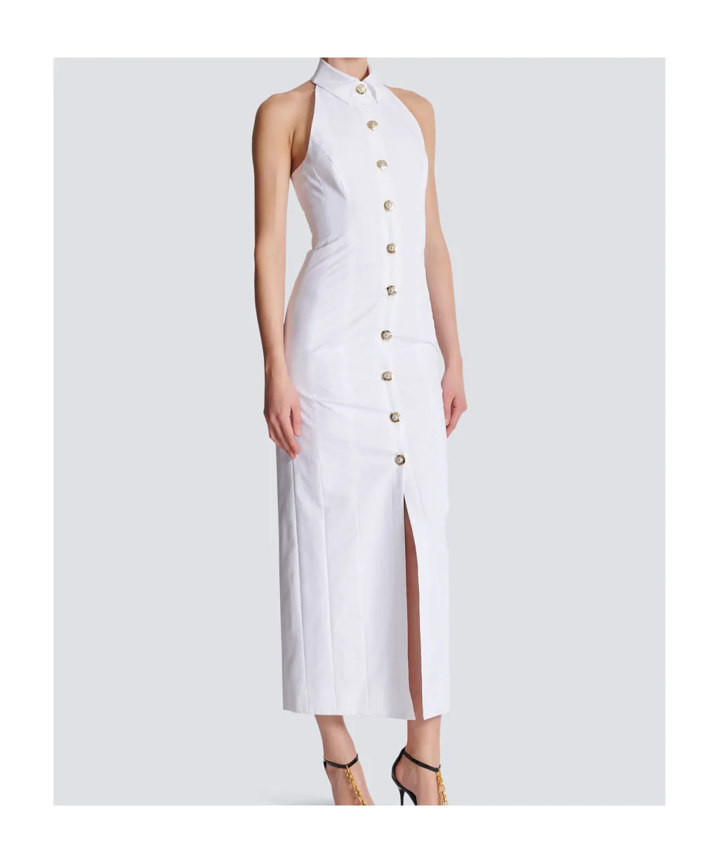 Bodycon Backless Poplin Dress