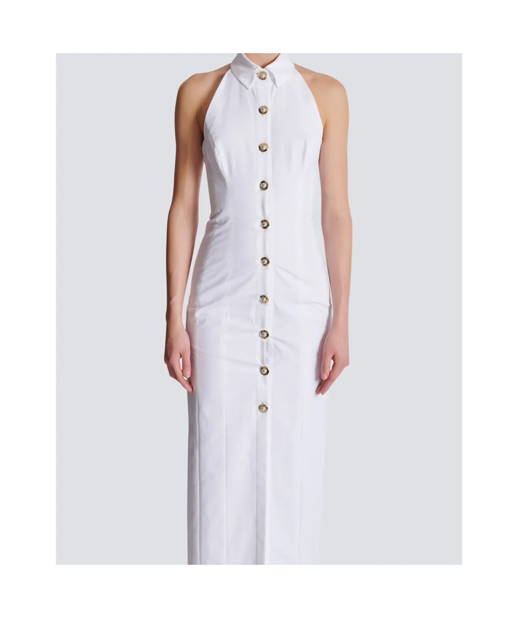 Bodycon Backless Poplin Dress