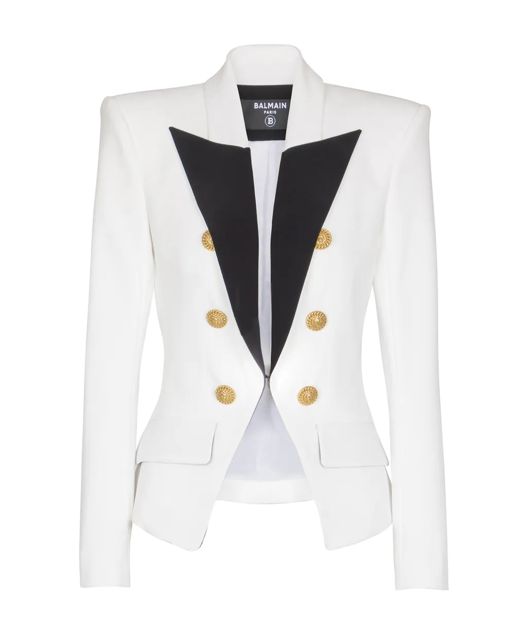 6-Buttons Two-Tone Jacket