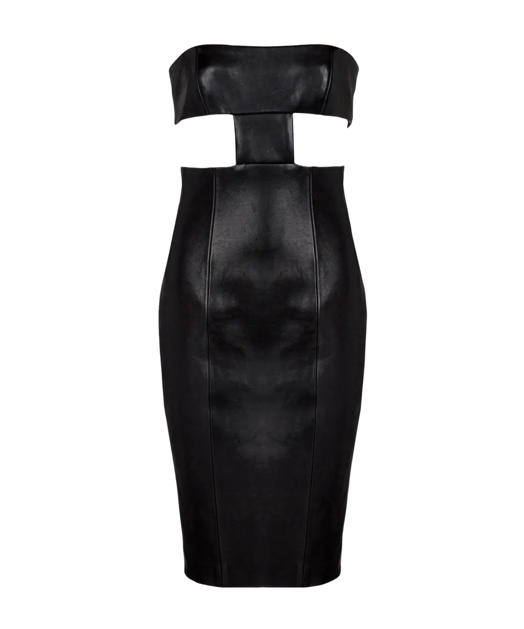 Strapless Lambskin Dress