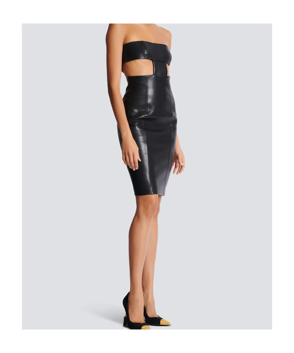 Strapless Lambskin Dress