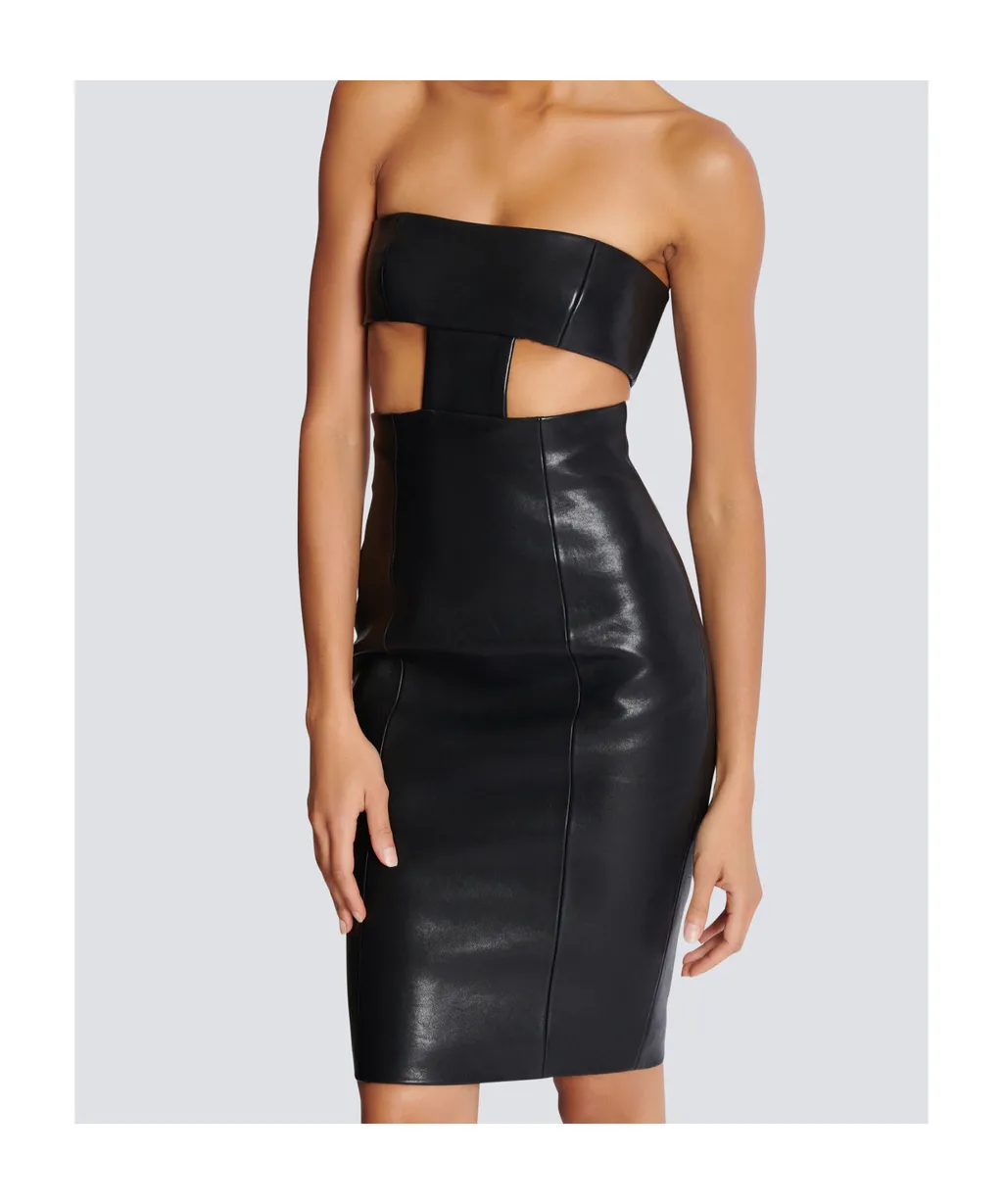Strapless Lambskin Dress