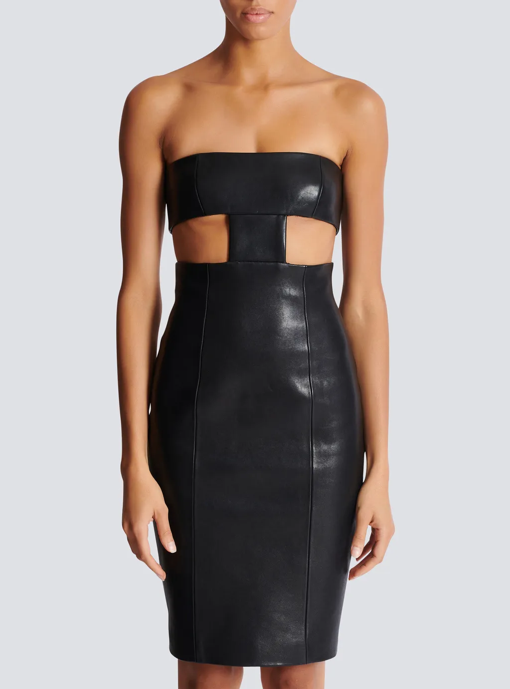 Strapless Lambskin Dress