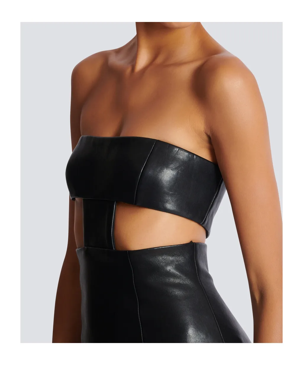 Strapless Lambskin Dress