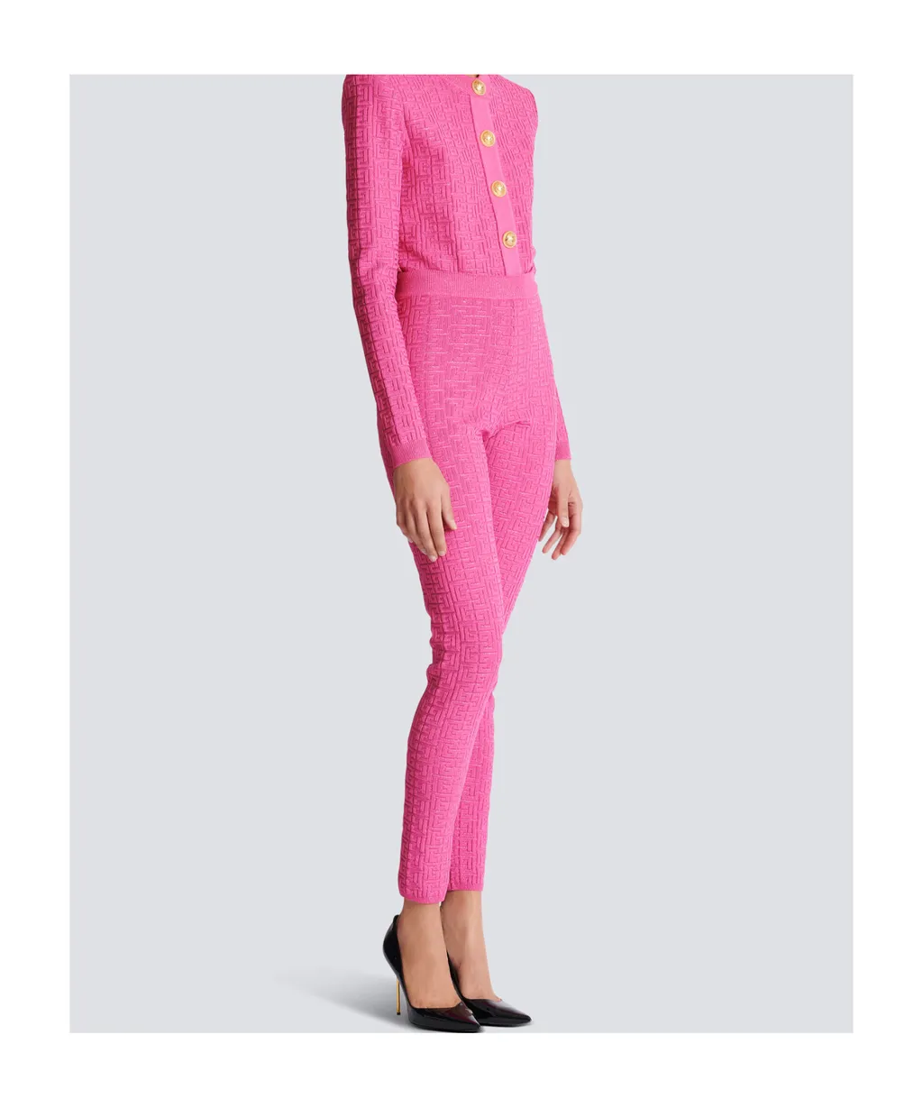 Knit Leggings With Monogram