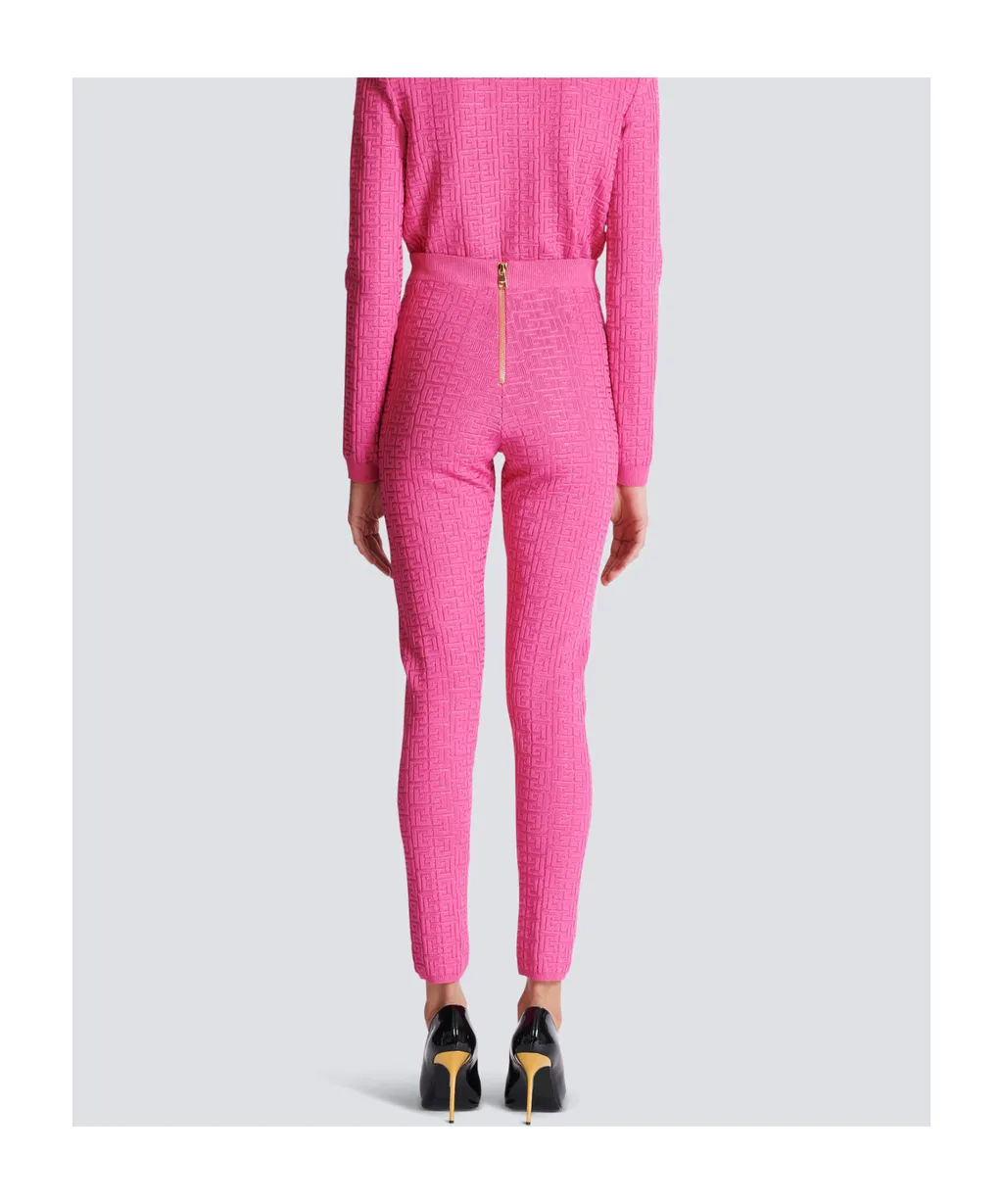 Knit Leggings With Monogram
