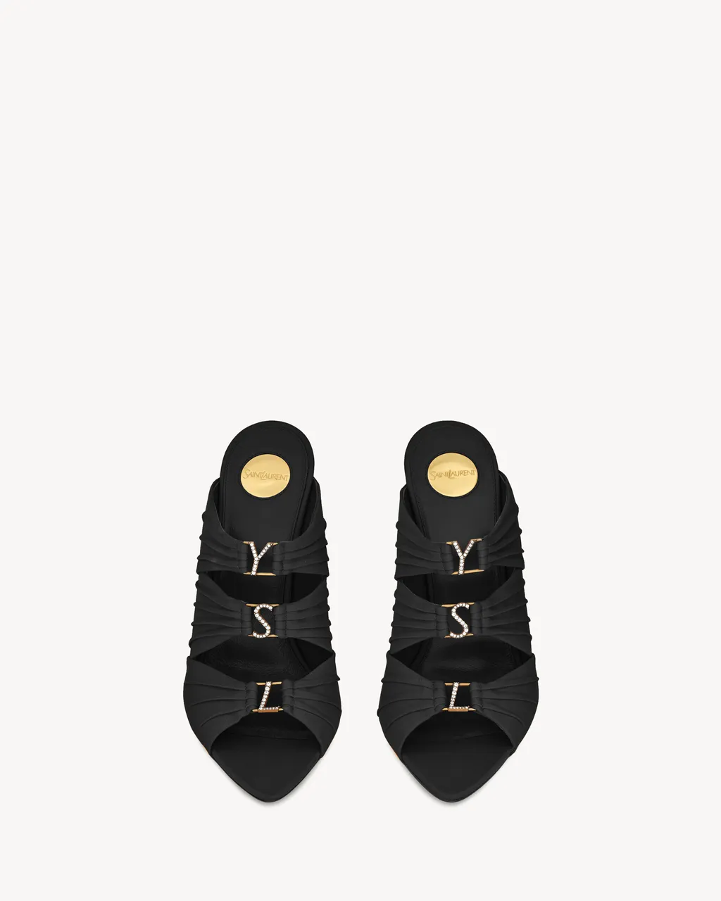 Saint Laurent Emilie Logo Embellished Mules