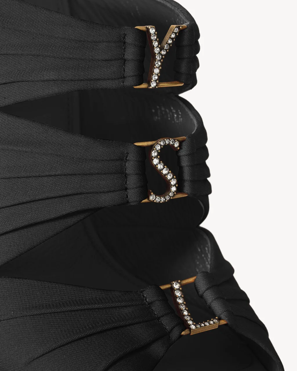 Saint Laurent Emilie Logo Embellished Mules