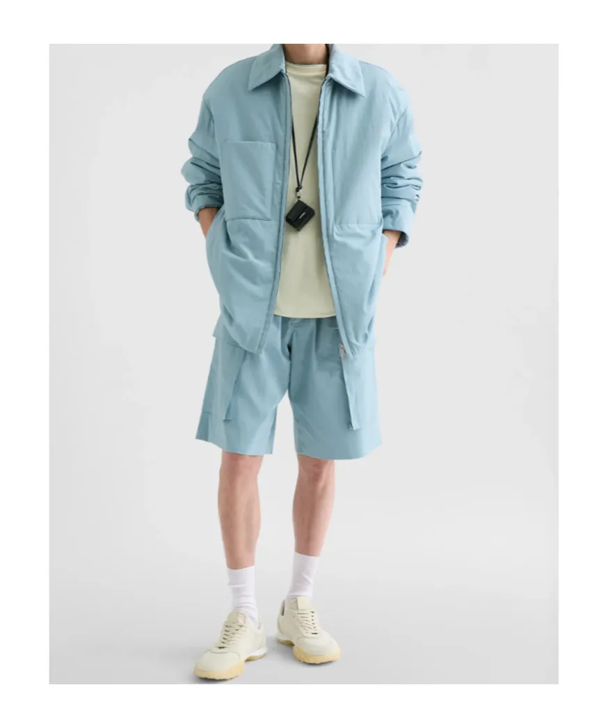 Cotton Poplin Padded Overshirt