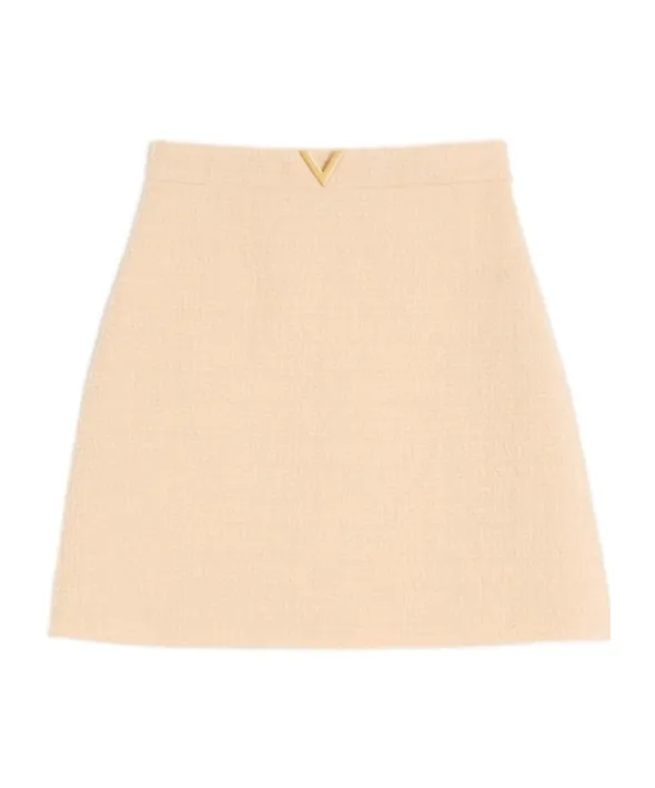 Valentino Logo Plaque Mini Skirt