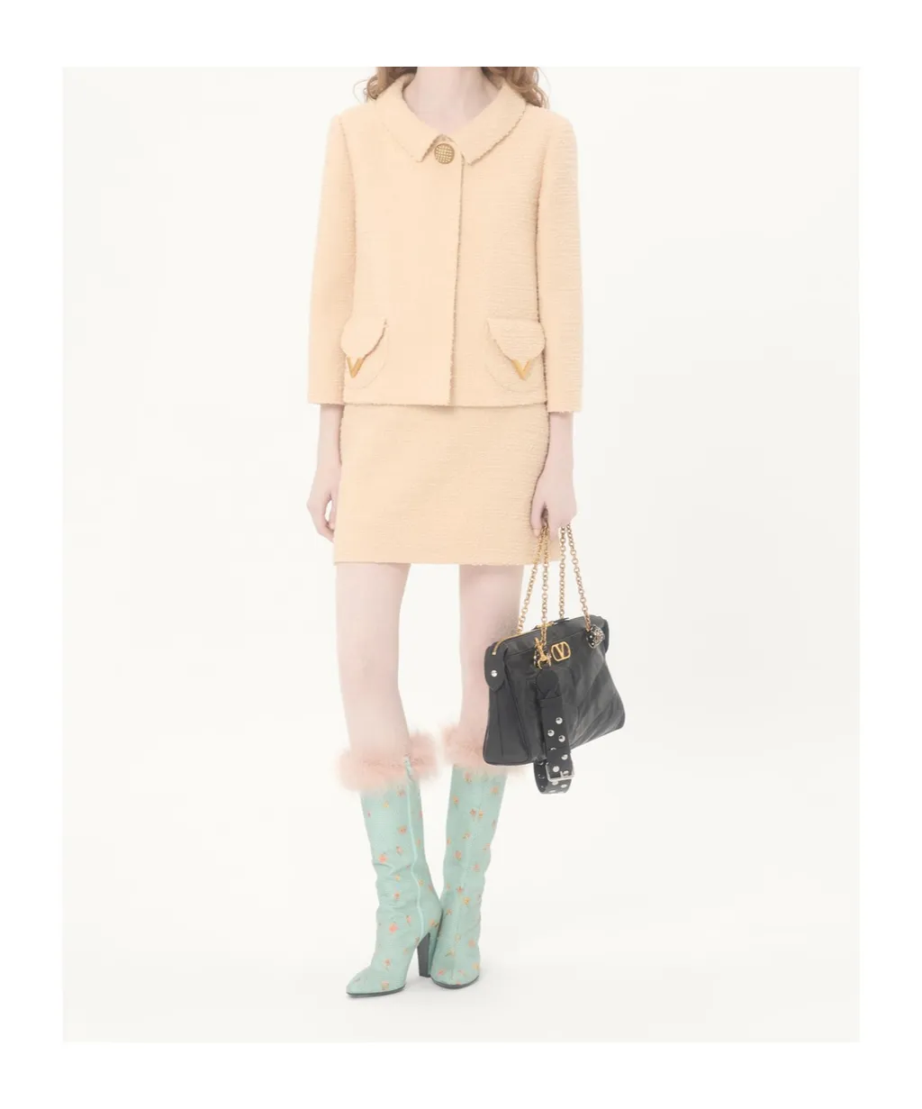 Valentino Logo Plaque Mini Skirt