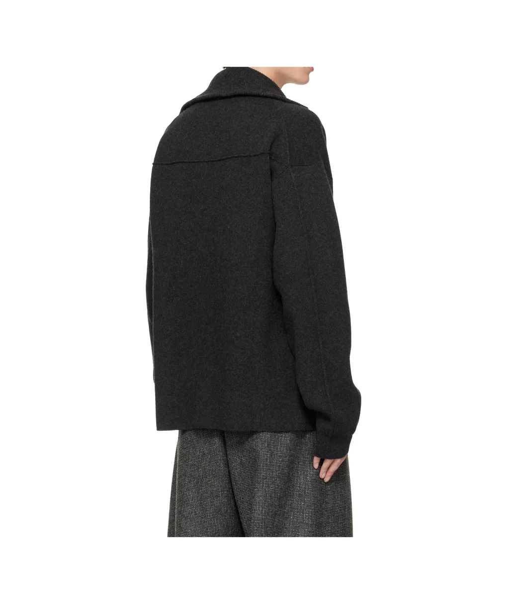 Cashmere Knitted Zip-Up Cardigan
