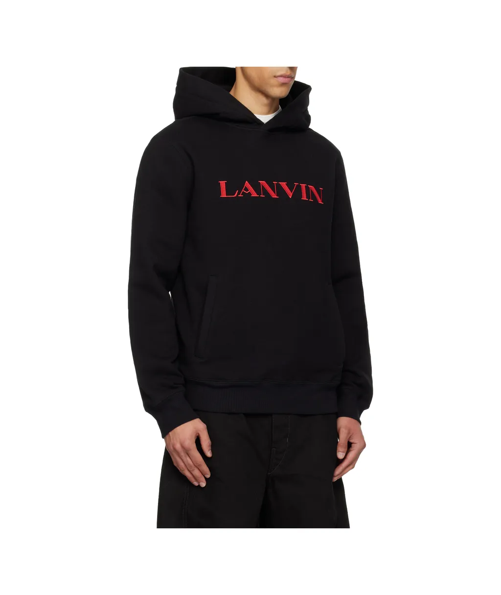 Embroidered Cotton Hooded Sweatshirt