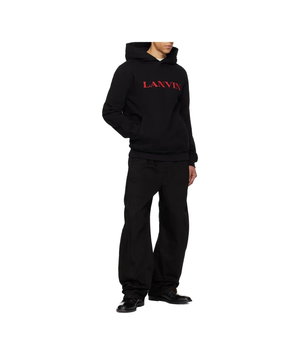 Embroidered Cotton Hooded Sweatshirt