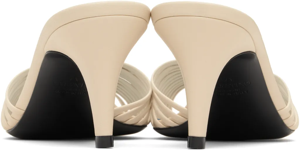 Leather Woven Heart-Shaped High-Heeled Sandals