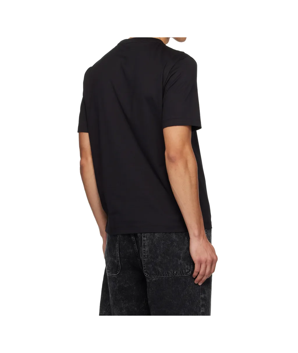 Imitation Lambswool Logo Cotton T-Shirt