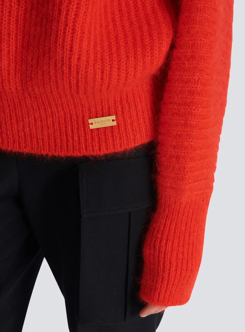 Mohair Knit Jumper With Collar Detail