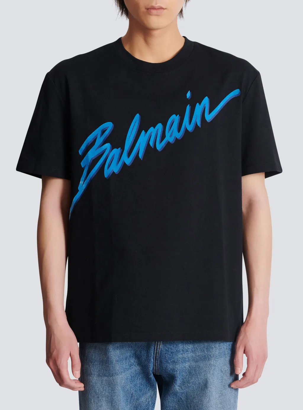 Balmain Lettre Flocked T-Shirt