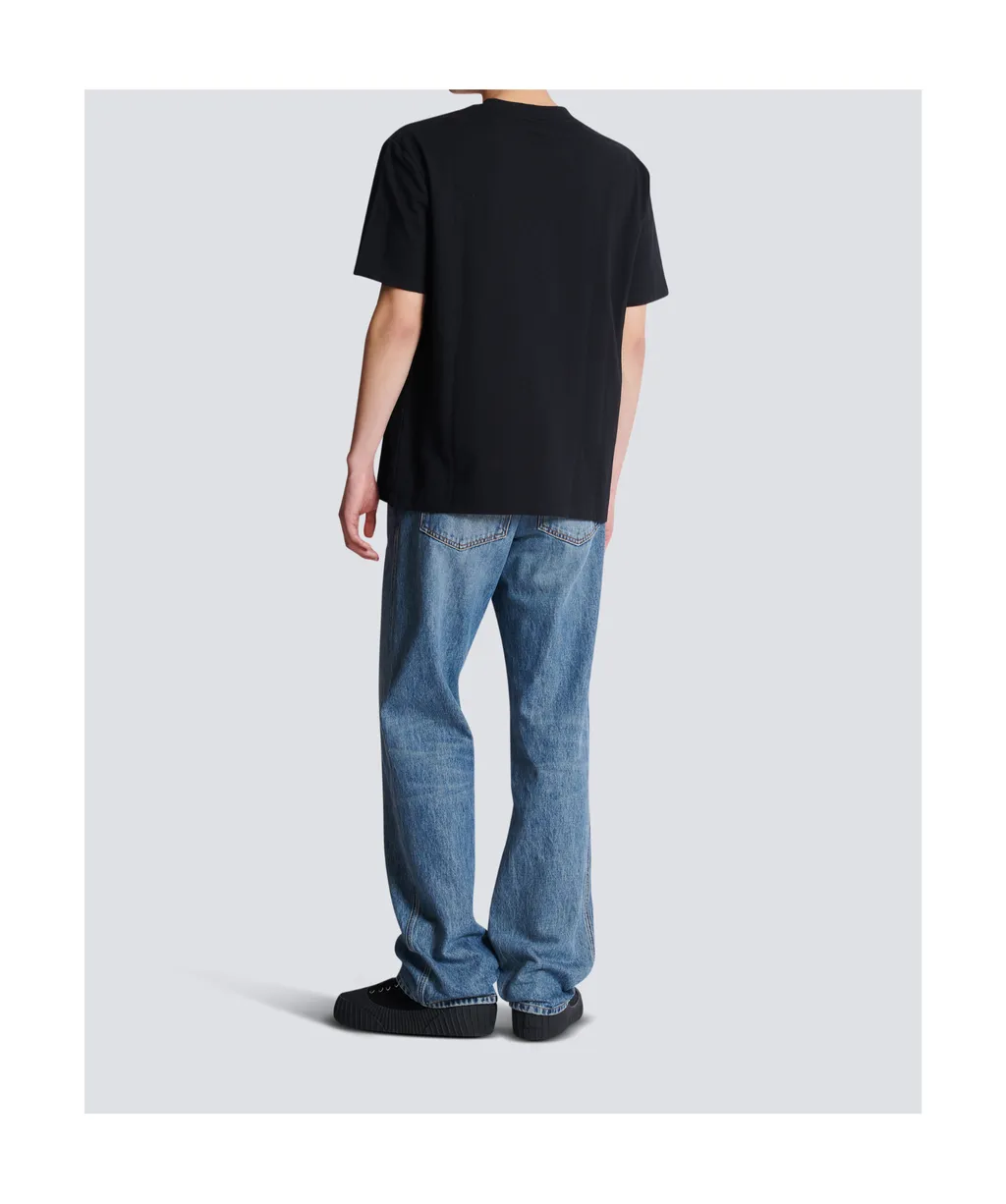 Balmain Lettre Flocked T-Shirt