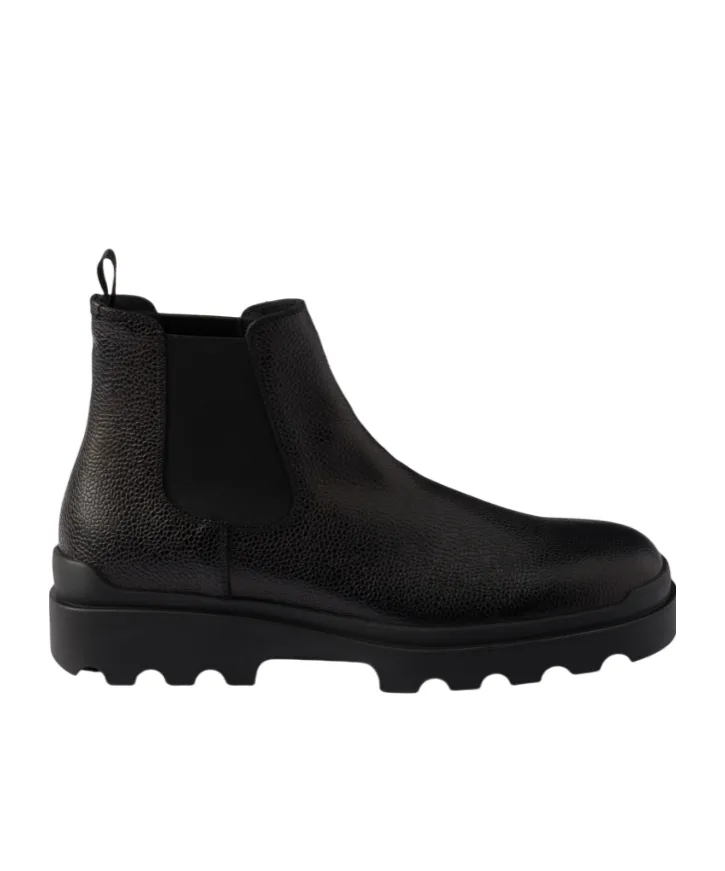 Stamped Leather Chelsea Boots