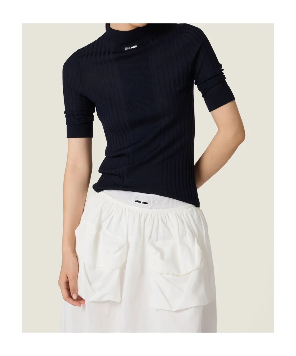 Miu Miu Ribbed Knitted Jumper