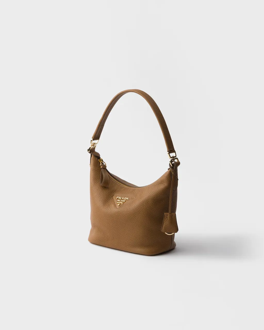 Prada Logo-Lettering Zipped Shoulder Bag