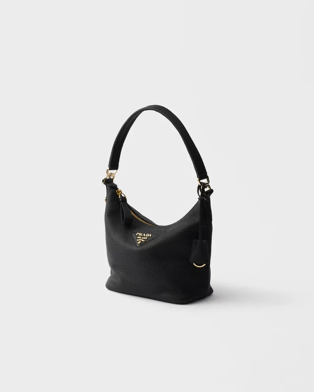 Prada Logo-Lettering Zipped Shoulder Bag
