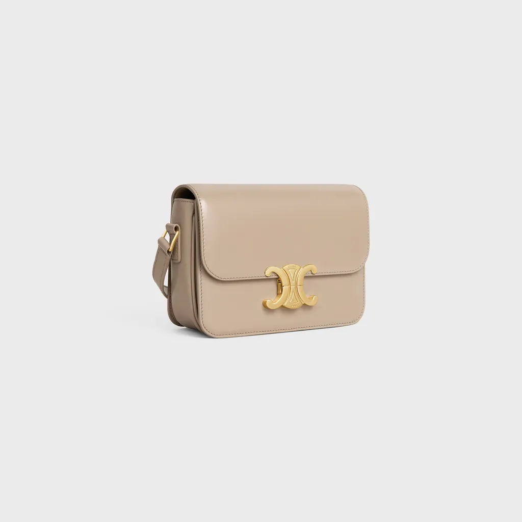 Teen Triomphe Bag In Shiny Calfskin