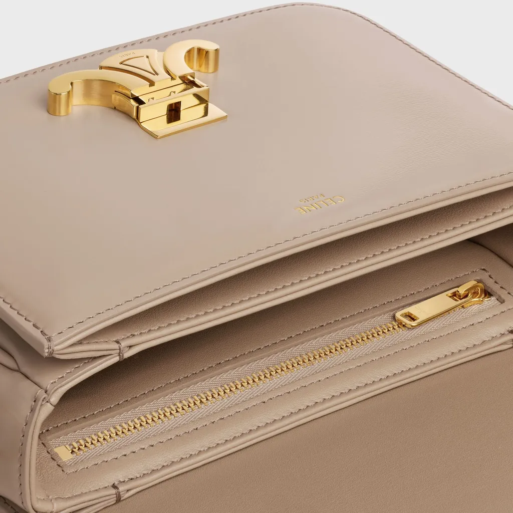 Teen Triomphe Bag In Shiny Calfskin