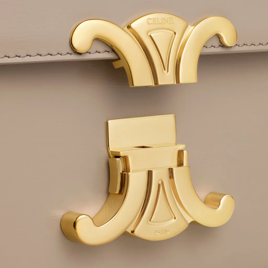 Teen Triomphe Bag In Shiny Calfskin