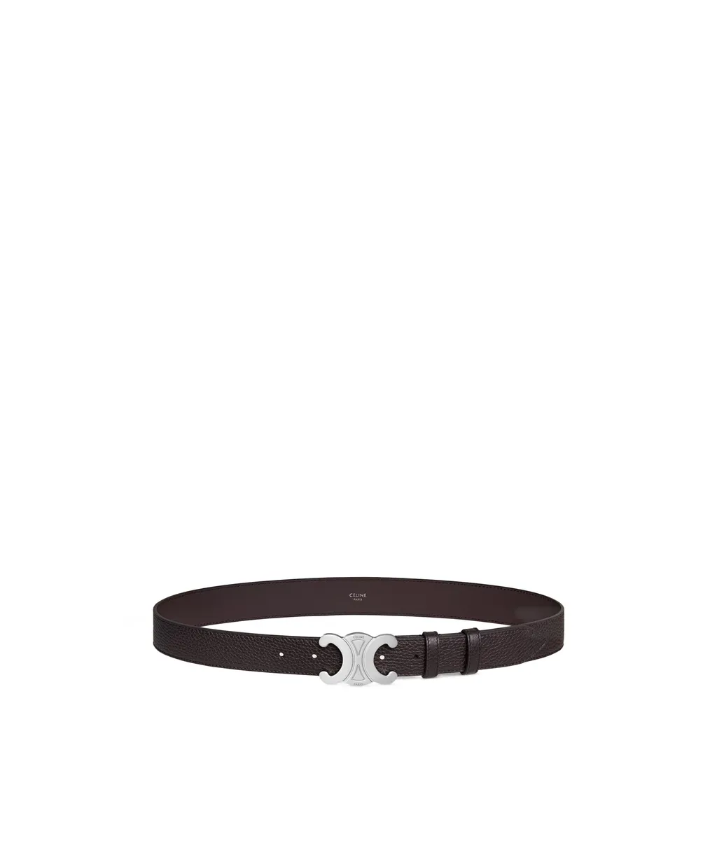 Large 30Mm Triomphe Belt In Grained Calfskin