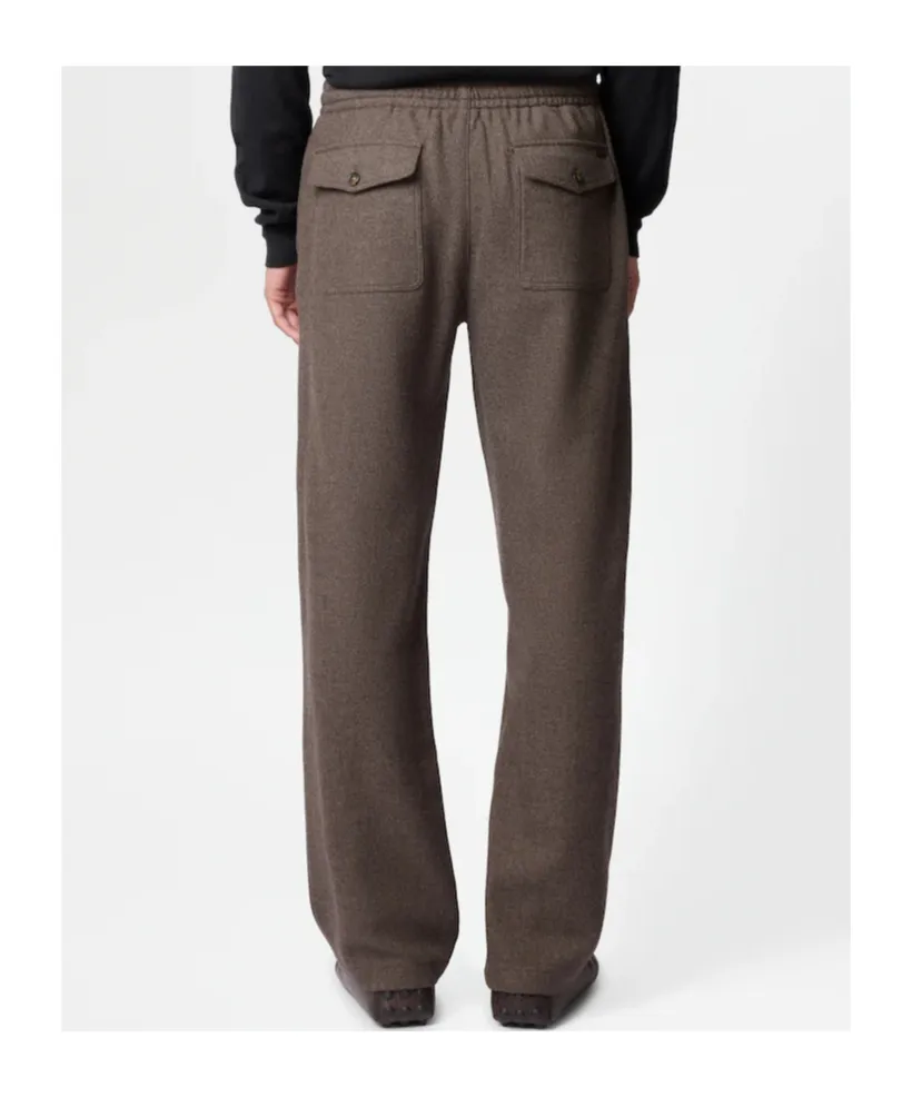 Wool Drawstring Casual Pants