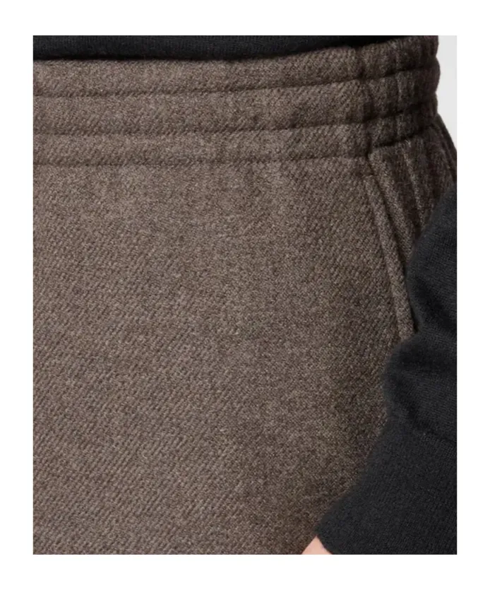Wool Drawstring Casual Pants