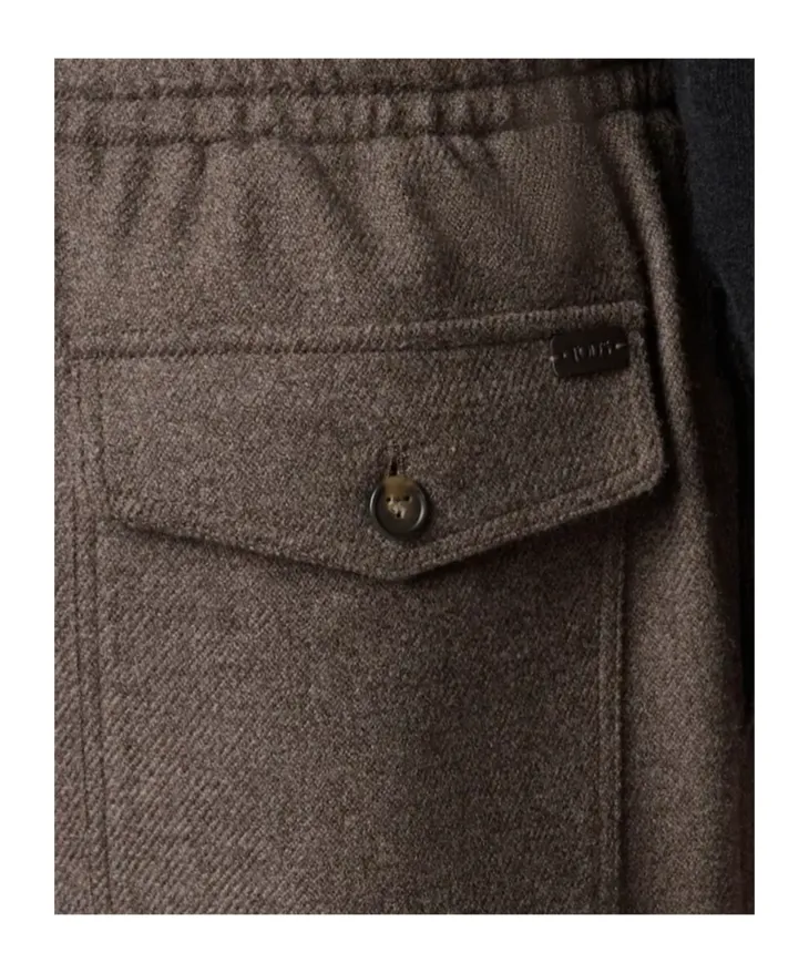 Wool Drawstring Casual Pants